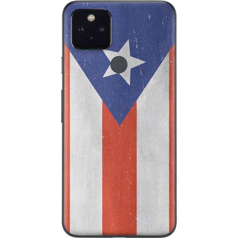 Puerto Rico Flag Distressed Google Pixel 5a Skin